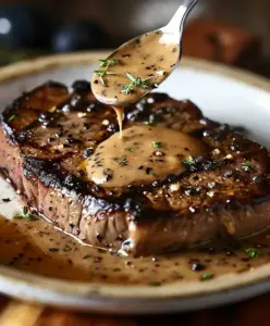 Klassisches Pfeffersoßen-Steak