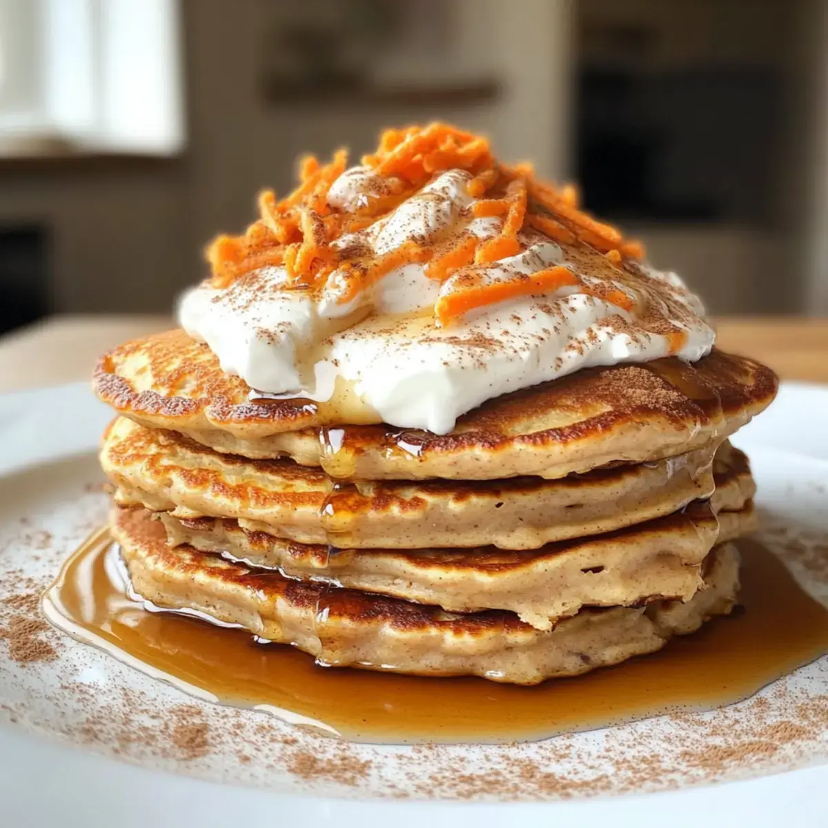 Protein Karottenkuchen Pfannkuchen