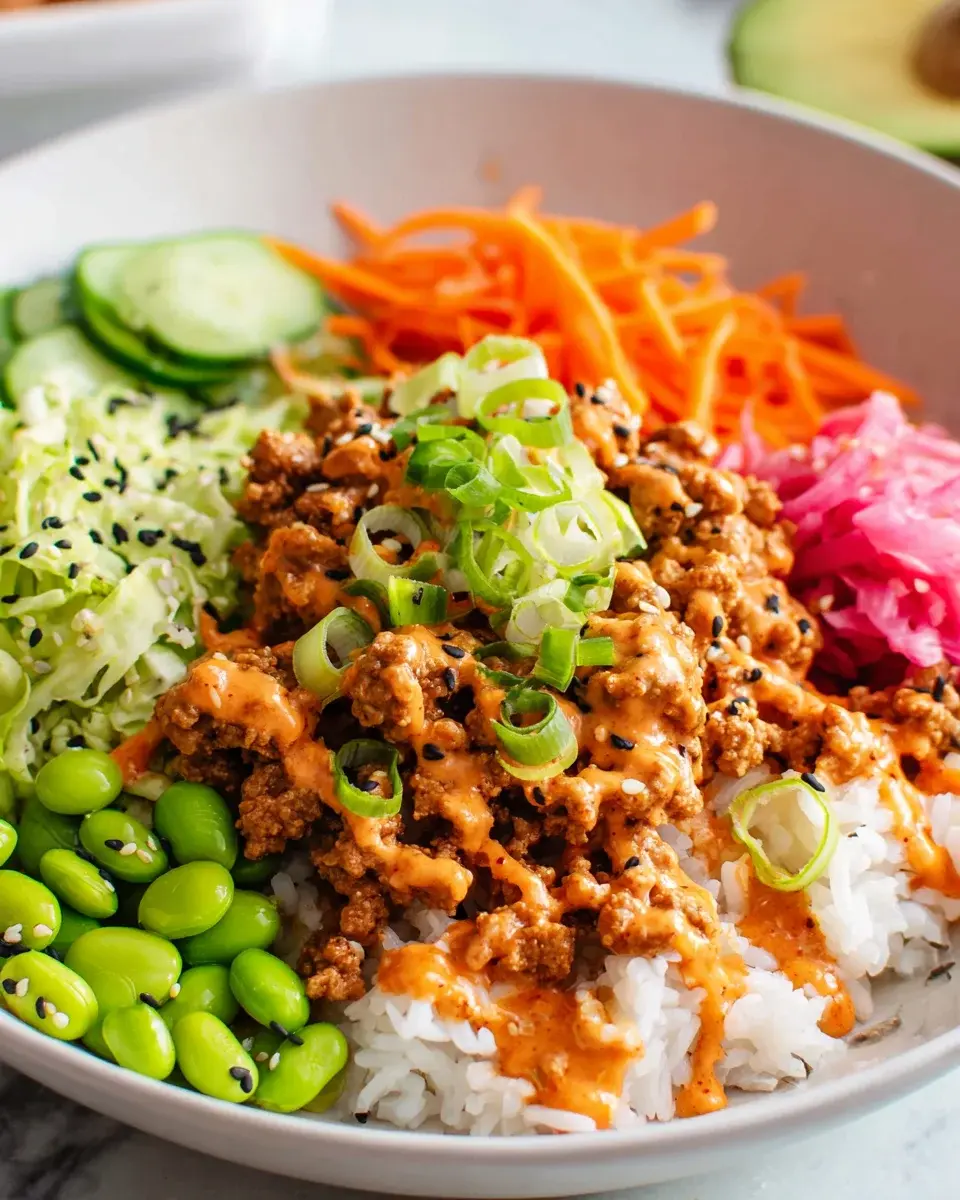 Putenhackfleisch Reis Bowl Rezept