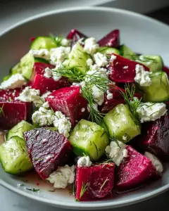 Rote-Bete-Salat mit Feta und Gurken