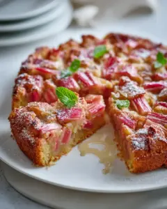 Rustikaler Rhabarber-Ofenkuchen