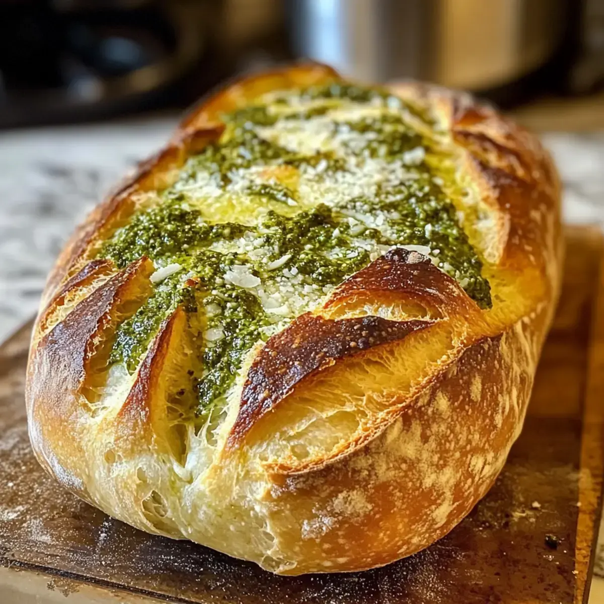 SauerteigbrotmitPestoundParmesan