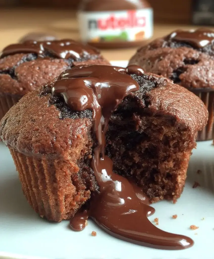 Schoko Muffins Nutella Kern Rezept