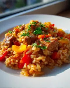 Serbisches Reisfleisch Mit Paprika Und Tomaten (rustikal & Aromatisch)