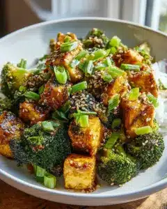 Sesam Tofu mit Brokkoli