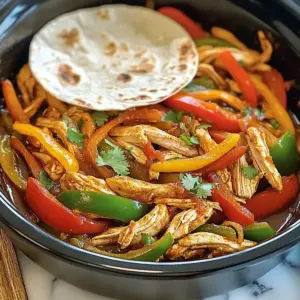 Einfache Crockpot Hähnchen Fajitas