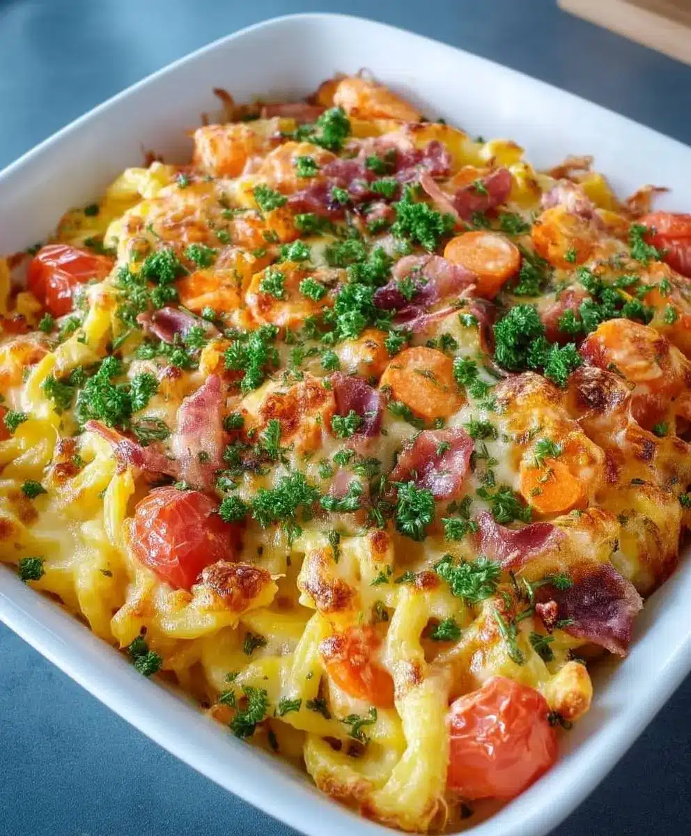 Spätzle Auflauf mit Gemüse 2 Spätzle Auflauf mit Gemüse