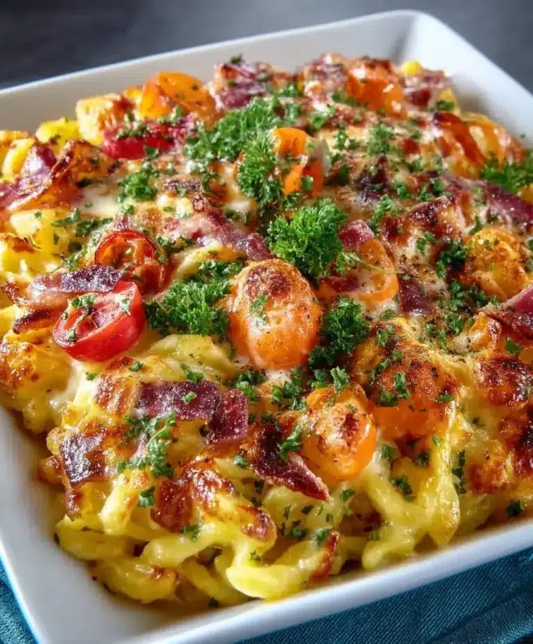 Spätzle Auflauf mit Gemüse
