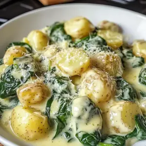 Cremige Spinatkartoffeln mit Käse-Sahne-Soße