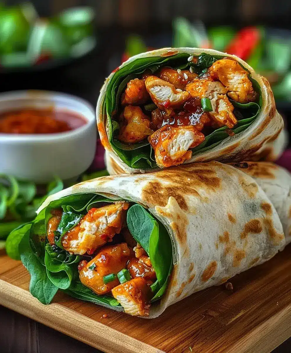 Sweet Chili Chicken Wraps Rezept 2 Sweet Chili Chicken Wraps Rezept