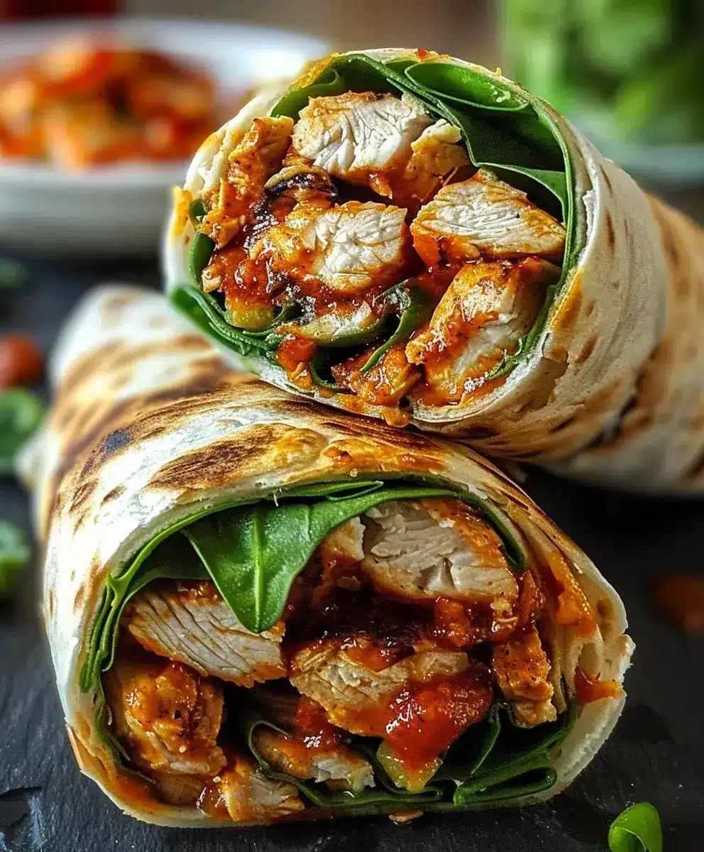 SweetChiliChickenWrapsRezept