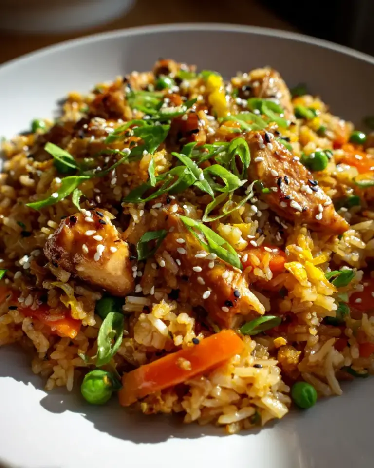 Teriyaki Hähnchen gebratener Reis