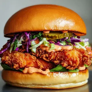 Thailändisches gebratenes Hühnchen-Sandwich