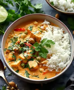Thai Erdnuss Curry mit Kokosmilch