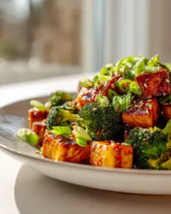 Würziger Tofu & Brokkoli mit Chili-Knoblauch-Soße