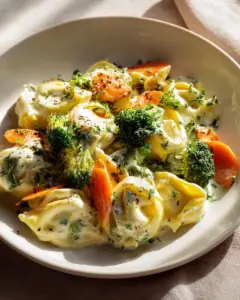 Cremige Gemüsetortellini Pfanne