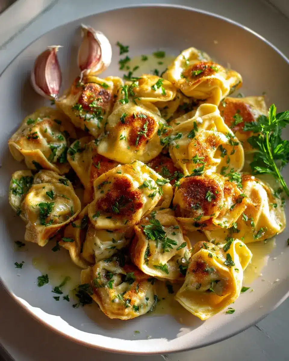 Tortellini Sticks Heißluftfritteuse Knoblauchbutter