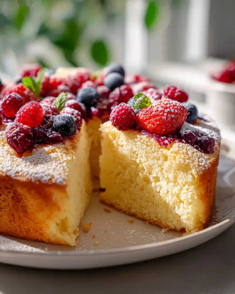 Vanille Rührkuchen Beeren Topping