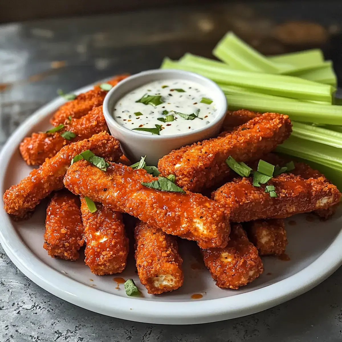 VeganeBuffaloTofuWingsRezept