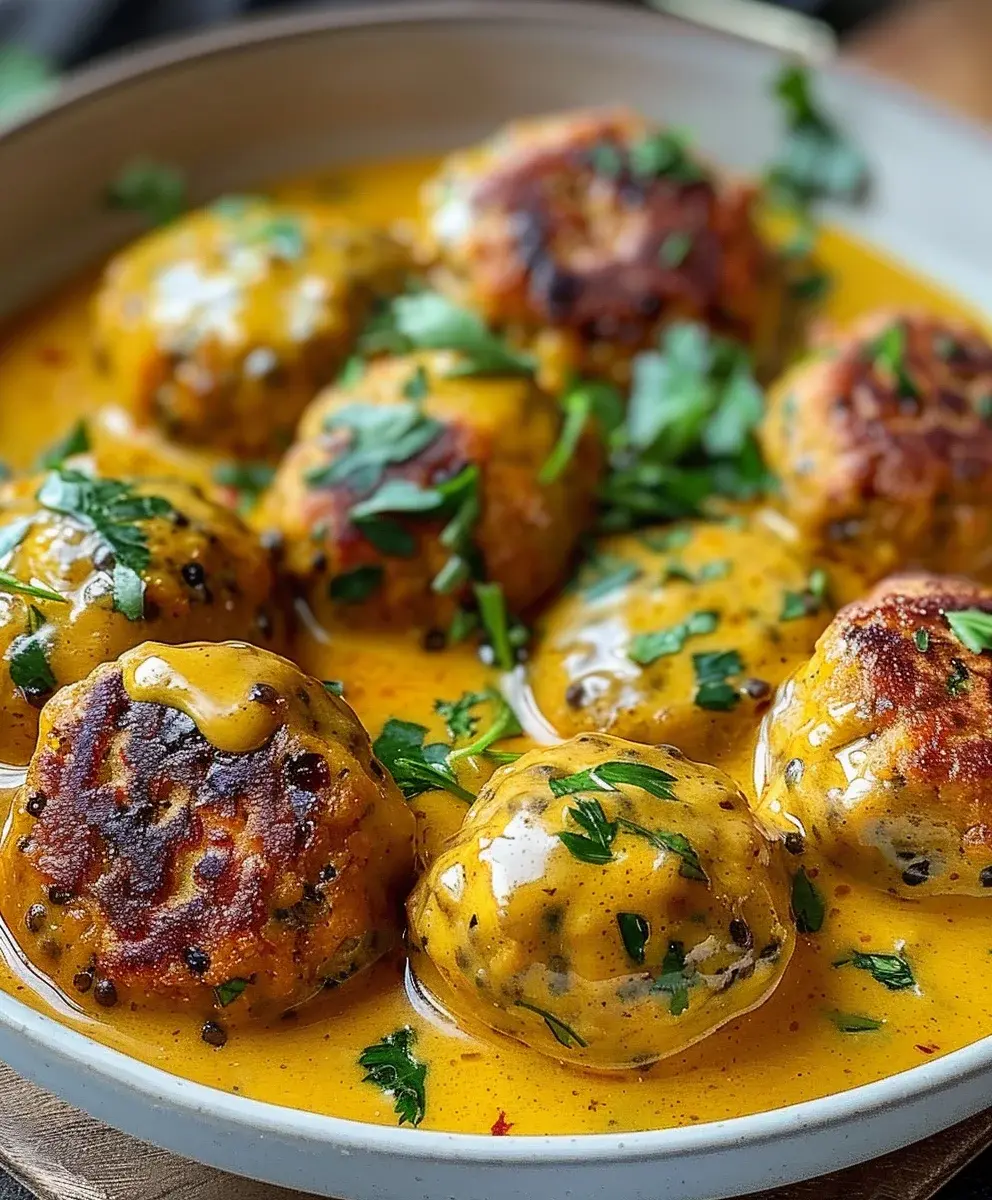 Vegane Linsenknödel Curry Sauce