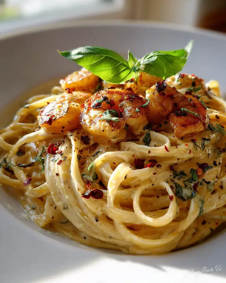 VeganeShrimpsPastamitCashewCremeRezept