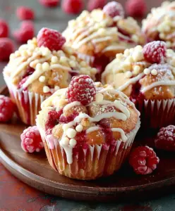 Weiße Schokolade Himbeer Muffins