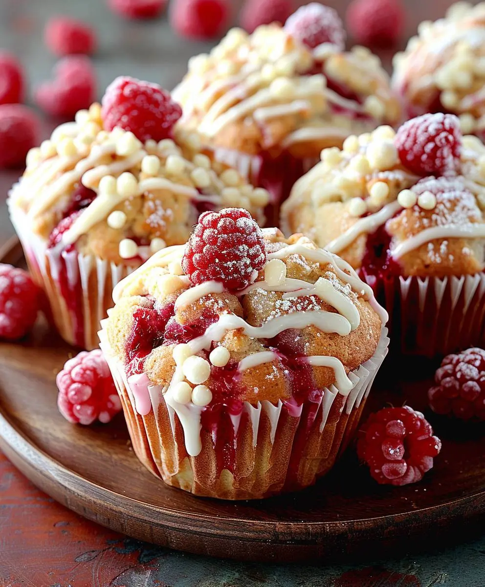 Weiße Schokolade Himbeer Muffins Rezept