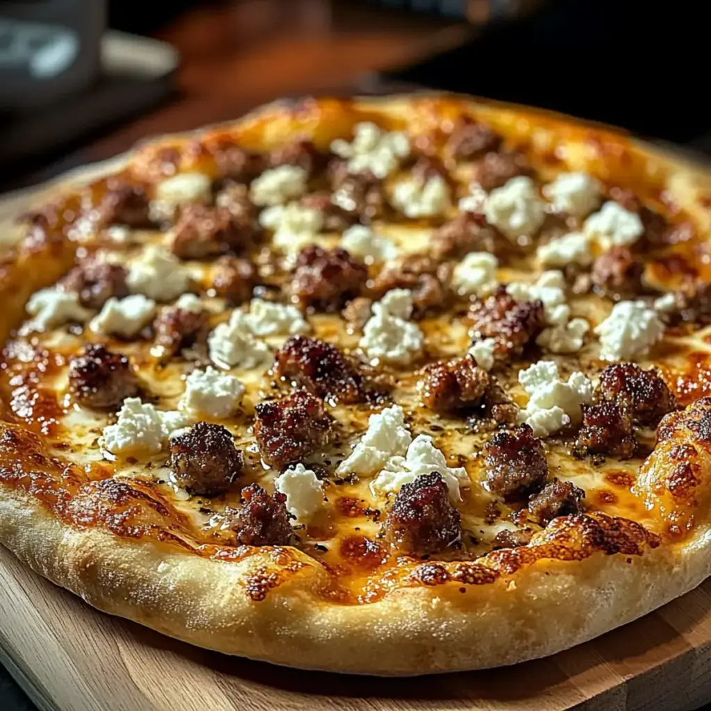Wurst Feta Honig Pizza