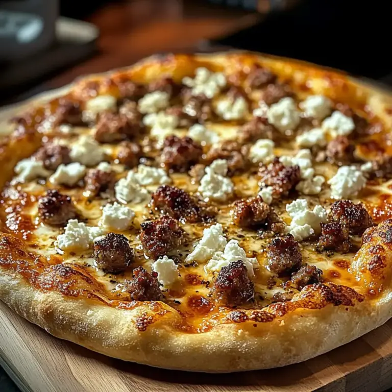 Wurst Feta Honig Pizza
