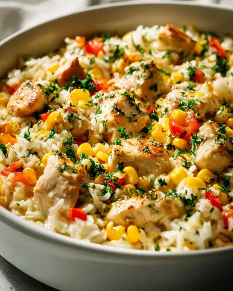 Würziger Hähnchen Reis Auflauf Rezept