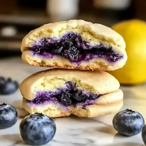 Zitronen-Blaubeer-Käsekuchen-Kekse