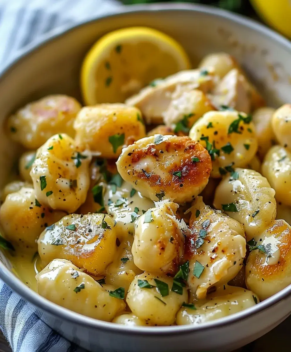 Zitronen Hähnchen Gnocchi