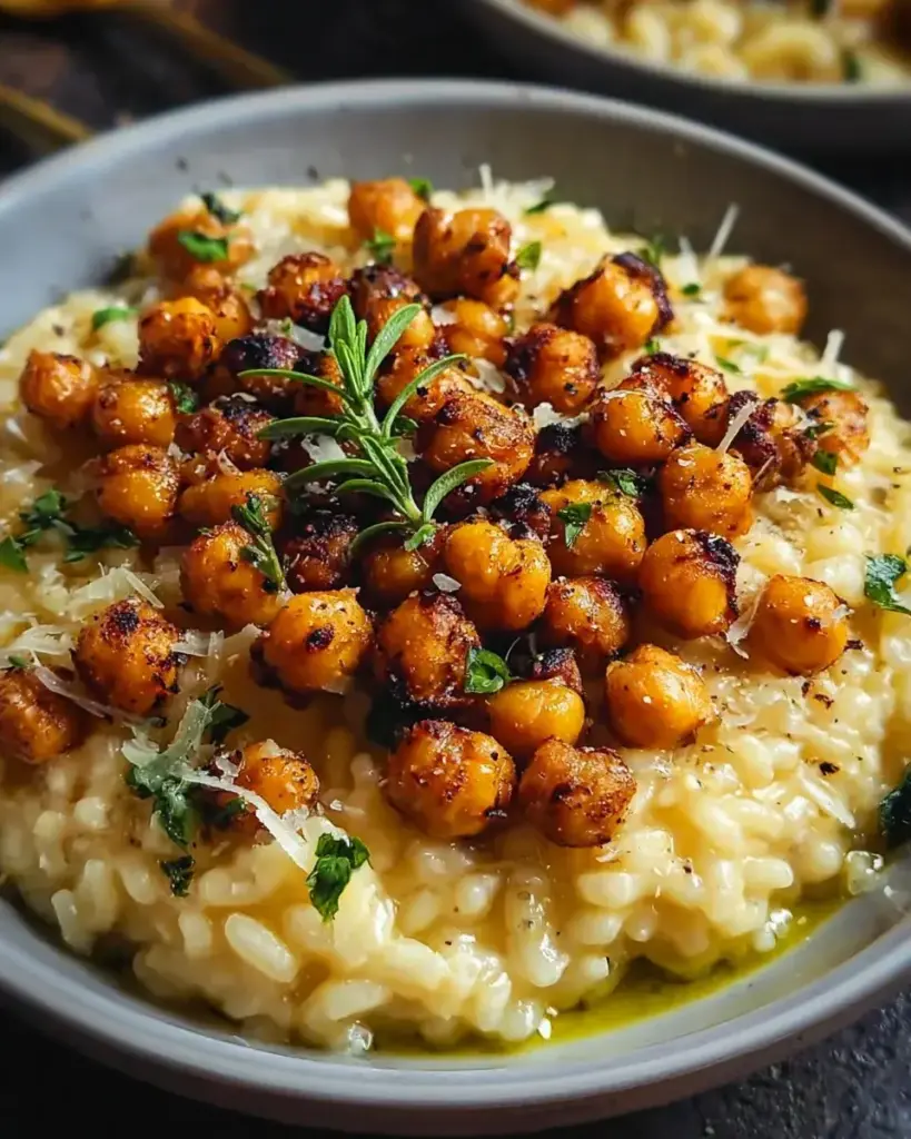 Zitronen Risotto Kichererbsen Rezept