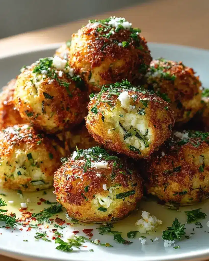 Zucchini Feta Bällchen Rezept