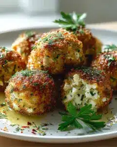 Knusprige Zucchini Feta Bällchen Aus Dem Ofen