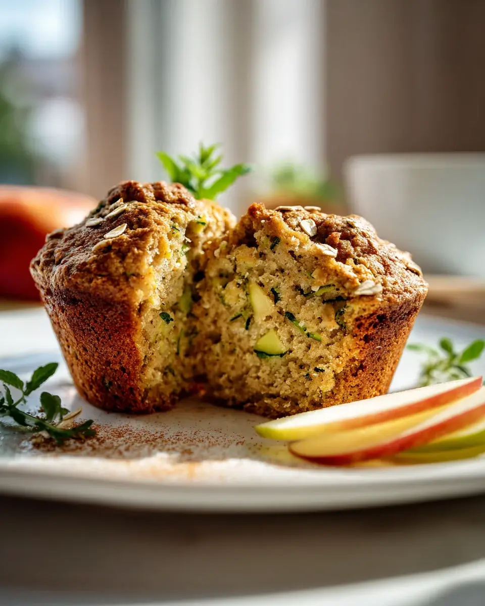 Zucchini Haferflocken Muffins Apfelmus Rezept