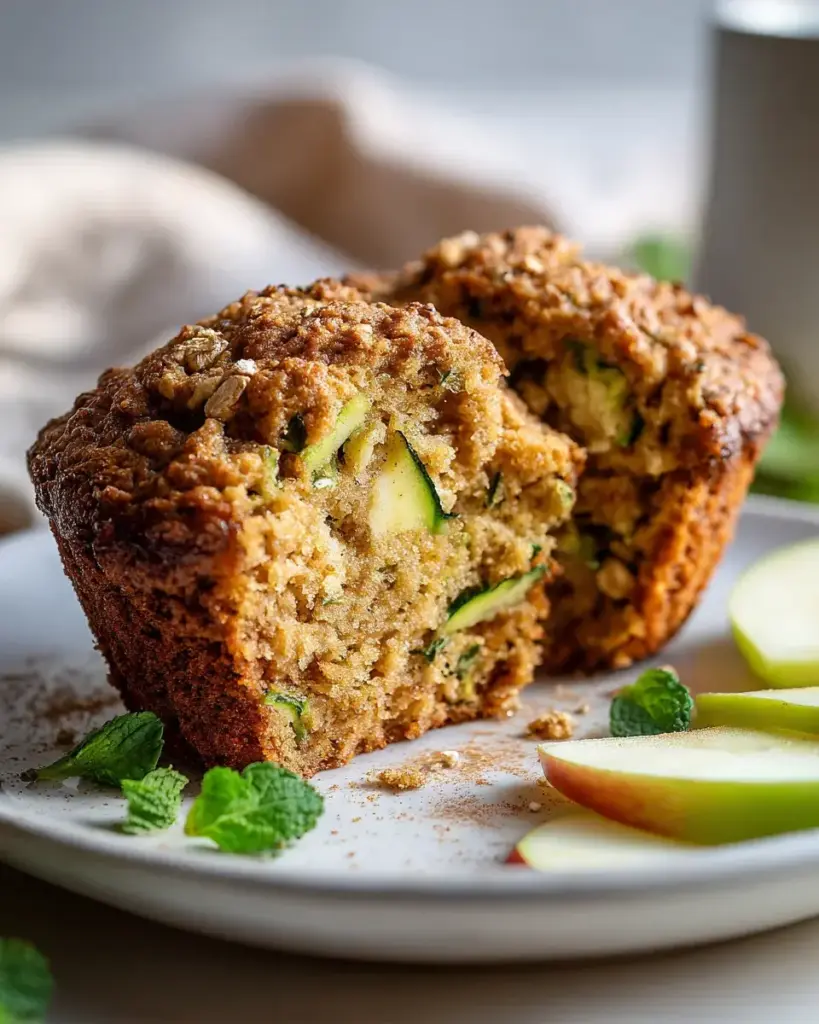 Zucchini Haferflocken Muffins Apfelmus Rezept
