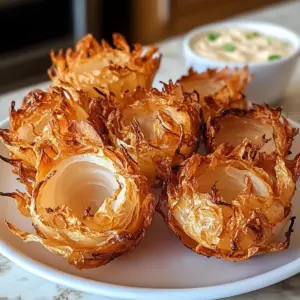 Knusprige Mini-Blühzwiebeln aus dem Air Fryer