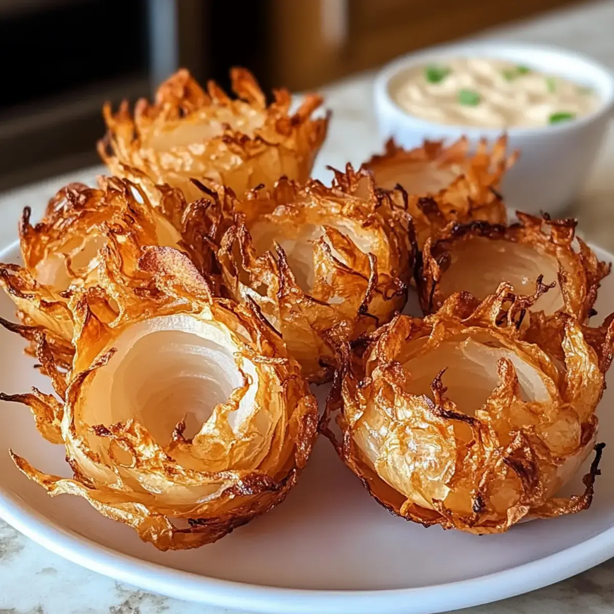 Zwiebelblüten aus dem Airfryer