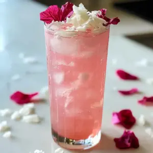 Kokosnuss Hibiskus Brise Mocktail