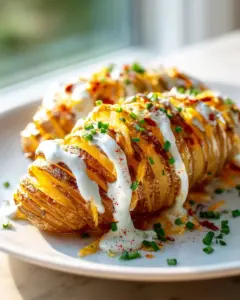 Cheesy Ranch Hasselback Kartoffeln