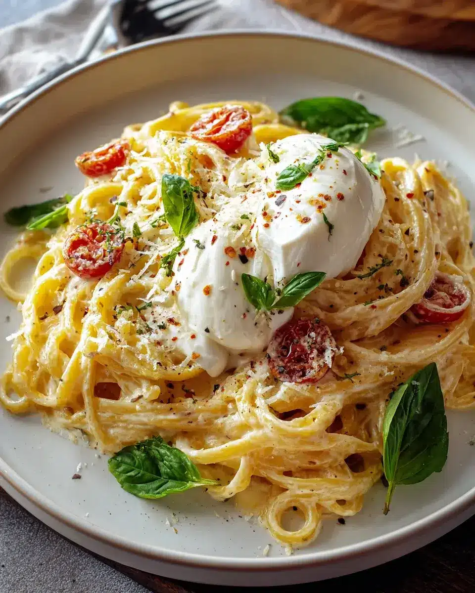 cremige burrata pasta rezept