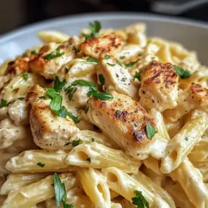 Cremige Hähnchen Feta Pasta