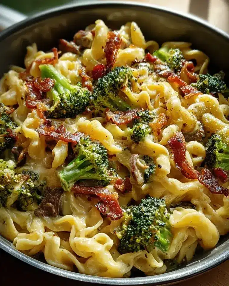 cremige pastapfanne brokkoli beef bacon rezept