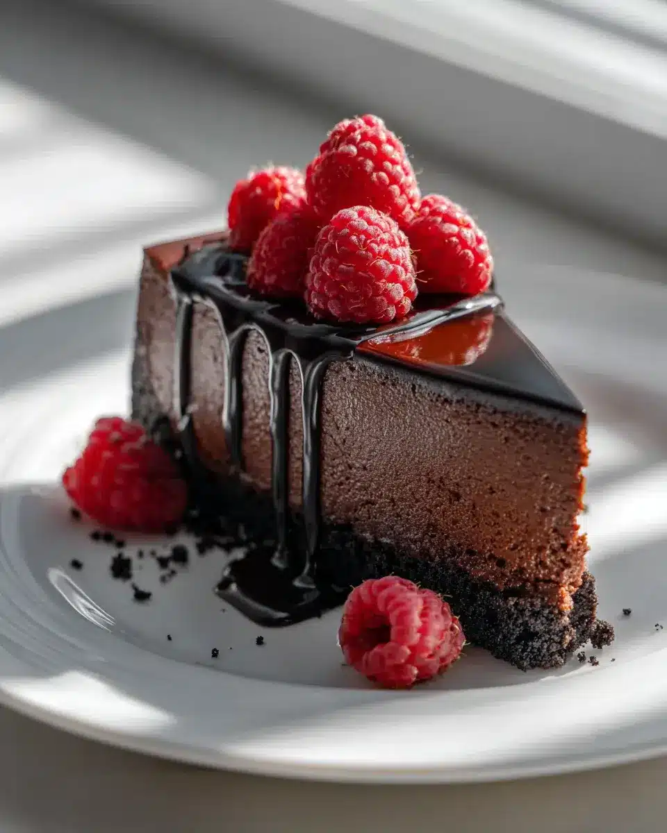 dunkler schokoladen himbeer cheesecake rezept