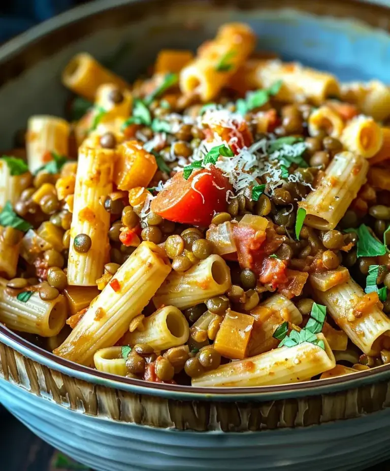 einfache one pot pasta mit linsen
