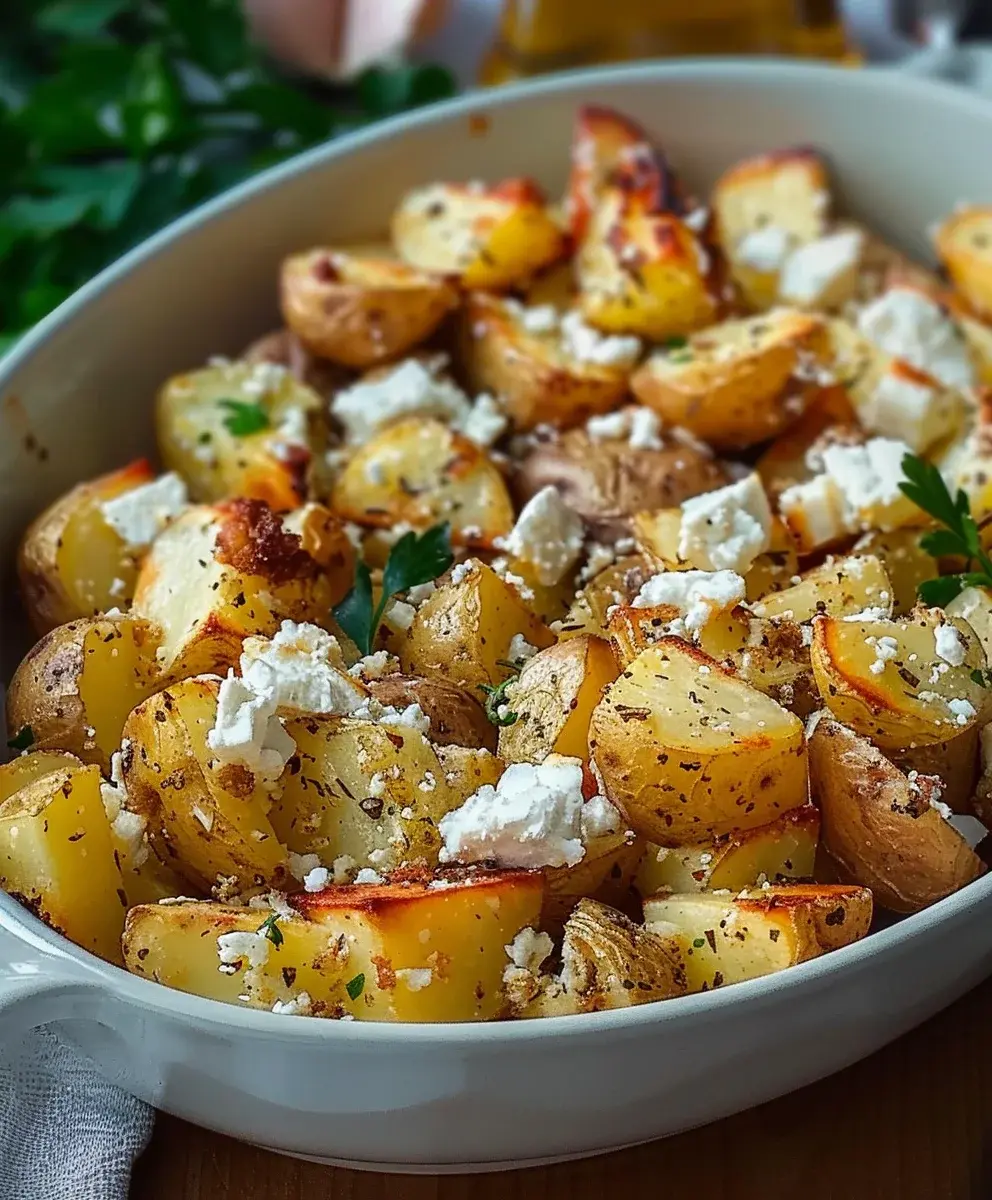 gebackene feta kartoffeln