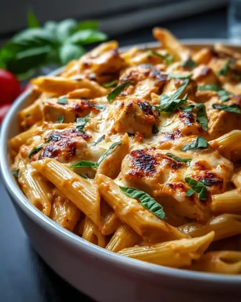 gebackenes hähnchen mozzarella pasta rezept