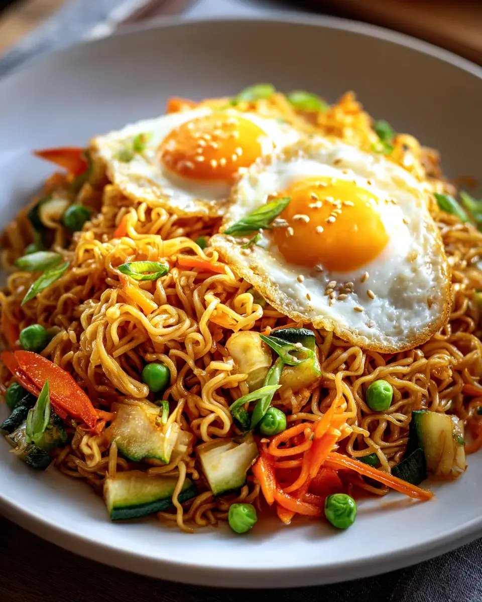 gebratene nudeln mit gemüse und ei rezept