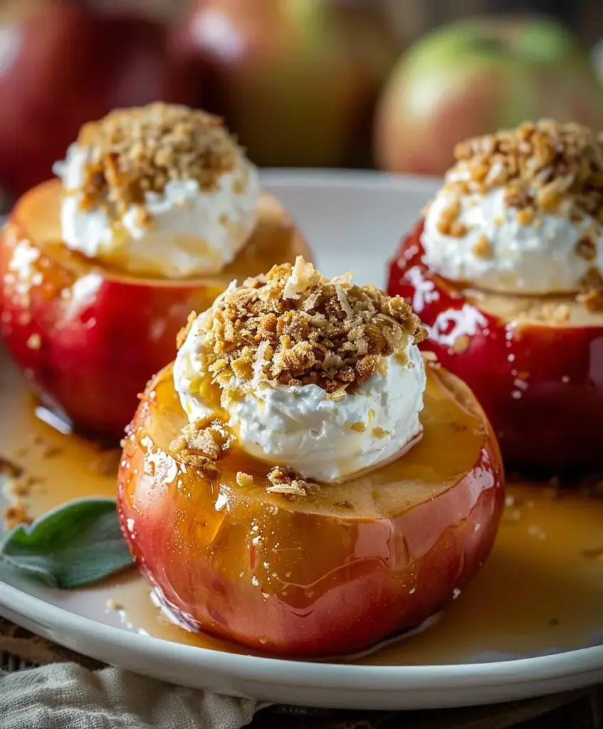 gefüllte Bratäpfel mit Frischkäse